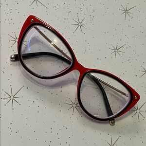 Red and Black Cat Eye Frames